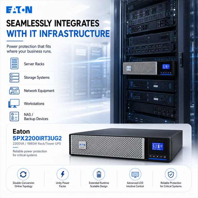 5PX2200IRT3UG2 5PX Gen2 UPS 2200VA 2200W Rack/tower 3U UPS