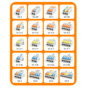 DIY GO Mini tuas cepat konektor konduktor kawat Universal kompak <span class=keywords><strong>2</strong></span>/3 Pin penyambungan blok Terminal Push-in 1 banyak keluar - Product Image 5