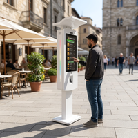 Kiosque de commande interactif résistant aux intempéries IP66, affichage numérique, écran tactile, terminal pour la restauration