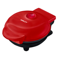 HALEY 800W Mini Gaufrier Électrique Carré Antiadhésif pour Gaufres Bulle et Gaufres Nougat, avec Indicateur LED, pour Cuisine Domestique