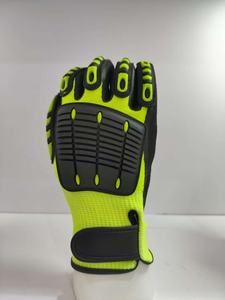 Guantes personalizados de microfibra anti-impacto de cuero protector TPR guantes mecánicos resistentes industriales - Product Image 5