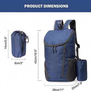 Fashionable Outdoor Casual Sports <b>Backpacks</b> Ultralight <b>Trekking</b> Bag Water Resistant Climbing Hiking Arcuate Shoulder Zipper - Product Image 5