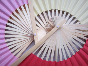 Customizable Bamboo Folding Hand Fan Portable Craft with Angel DIY Advertising <b>Basket</b> Painting Models for Cartoons Promotions - Product Image 6