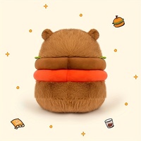 Vente en gros Hamburger Capybara Animal en peluche Jouet en peluche Capybara Hamburger en peluche