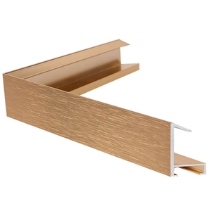 Thời Trang Vàng Sáng Bóng Bàn Chải Đen Nhôm Khung Ảnh Cấu Hình Khung Ảnh Với Chiều Dài Tùy Chỉnh - Product Image 2