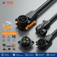 Connecteur de câble droit M29-2+8-80A, prise/prise de courant, étanche IP67, 600V, boîtier en nylon, contact en laiton, montage sur panneau, borne de connexion