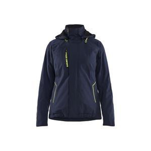 BLAKLADER - 440819178633L Chaqueta de concha ligera para mujer elástica Azul marino oscuro/Amarillo-EAN 7330509892015 CHAQUETAS DE TRABAJO - Product Image 1