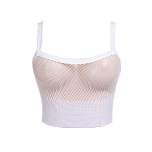 Spaghetti Strap Hollow Out Tops chaleco Fishnet <span class=keywords><strong>camiseta</strong></span> para mujer 2024 trajes <span class=keywords><strong>de</strong></span> verano - Product Image 5