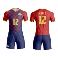 Maillots de football personnalisés authentiques Ensembles de maillots de football en polyester unisexe pour adultes Caractéristiques respirantes Nom Service OEM disponible