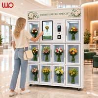 Distributeur automatique intelligent de bouquets réfrigérés en acier inoxydable avec options de paiement multiples et gestion basée sur le cloud pour une utilisation 24h/24