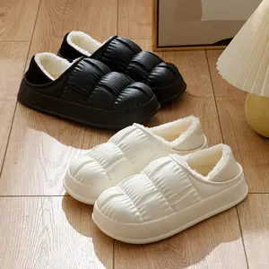 Nouveau prix d'usine Stock fond épais glisser pantoufles femmes chaussures de jardin décontracté marche hauteur augmentant hiver EVA - Product Image 1