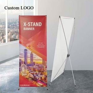 Banners Publicitarios con Marco en X de Aluminio y Poliéster Personalizados, con Trípode Desplegable para Eventos Ecológicos - Product Image 1