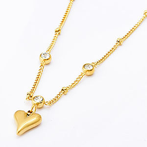 <span class=keywords><strong>Tobillera</strong></span> con colgante de corazón de amor tridimensional de circonita, cadena de tobillo chapada en oro de 18K, joyería para pies, tobilleras - Product Image 6