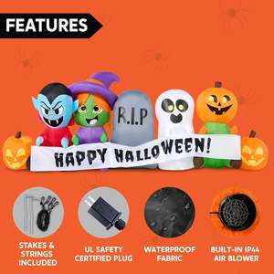 Ting <span class=keywords><strong>Angel</strong></span> 8FT Halloween Décorations gonflables en plein air Vente chaude Citrouille Fantôme <span class=keywords><strong>Vampire</strong></span> Sorcière Tombstone Décorations de fête - Product Image 5