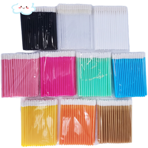 50 unidades de aplicadores desechables de nailon con mango para labios, lápiz labial, brillo labial y limpieza de pestañas - Product Image 1