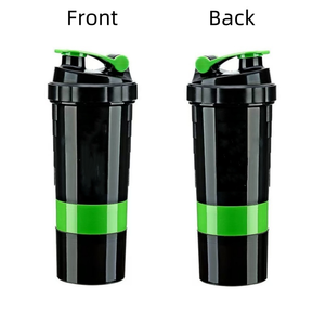 Logotipo personalizado 500ml 1000ml PP Gym Cup Proteína de plástico sin BPA para botella agitadora con marcador de garrapatas para uso deportivo Fitness - Product Image 2