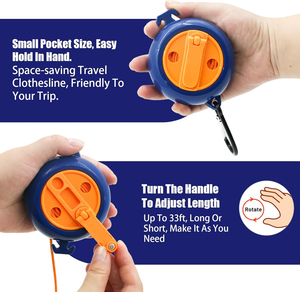 Tendedero portátil retráctil para ropa de viaje con Clips para ropa para lavandería interior línea de secado Camping al aire libre - Product Image 3