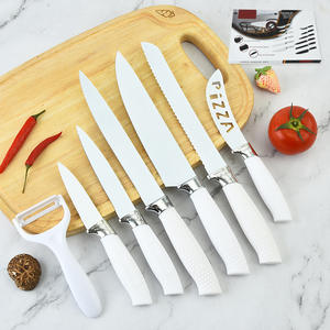 <span class=keywords><strong>Set</strong></span> di 8 <span class=keywords><strong>Coltelli</strong></span> da Cucina in Acciaio Inox Antiaderenti Bianchi con Confezione Regalo - Product Image 3