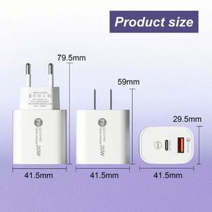 Best Portable Travel Charger <b>USB</b> C PD 20W Super Fast Charging Cell Phone Power Adapter for iPhone 16 15 14 13 12 11 Plus Pro Max - Product Image 4