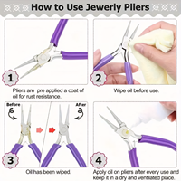 Ensemble de 7 pinces à 4 couleurs pour la fabrication de bijoux DIY, bracelets, colliers, matériaux