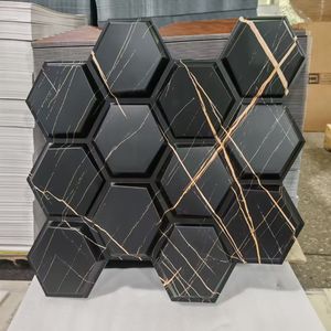 Modern Bina Duvarı PVC Panelleri İç Mekan 3D Siyah PVC Duvar Paneli Dekoratif Panel - Product Image 3