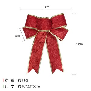 Xmas Super Grote Glitter Kleuren Rood Goud Azalea Blauw Metallic Lint Strik Voor Feest Kerstversiering - Product Image 3