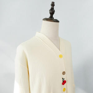 Luxury Custom Logo <b>Women's</b> Knitted Pajamas 100% Sustainable Organic Cotton Soft Breathable Home <b>Sleepwear</b> <b>Plus</b> <b>Sizes</b> Spring - Product Image 2