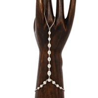 Bracelet de main en argent 925 Gemnel avec zircons taille rose et taille marquise, bijoux de luxe faits à la main