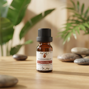 Huile essentielle de vétiver, extrait d'herbes, parfum frais, fragrance naturelle pour l'aromathérapie, la parfumerie, le corps et les soins spa - Product Image 6