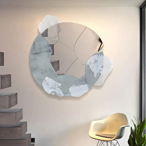 للبيع بالجملة لوحة أكريليك عصرية ثلاثية الأبعاد مجردة عصرية مزخرفة مرآة ديكور جداري أعمال فنية للفنادق وسائط مختلطة - Product Image 4