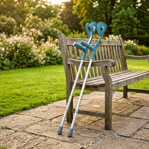 <span class=keywords><strong>Muletas</strong></span> de codo ligeras y manos libres, bastón ajustable, ayudas para caminar con soporte de codo para discapacitados o personas mayores - Product Image 1
