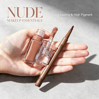 Kit de lèvres nude à étiquette privée, kit de gloss à lèvres personnalisé, imperméable