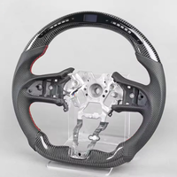 Nouveau volant de direction en fibre de carbone véritable à LED tendance pour Infiniti Q50 Q60 2017-2022, cuir noir, volant de direction sport pour voiture