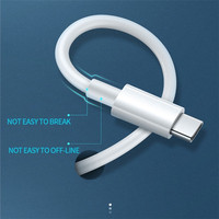 Cable USB Tipo-C a Tipo-C de 1M, Carga Rápida de 60W 3A PD con Cubierta de PVC y Blindaje de Lámina para Teléfonos Móviles iOS y PC