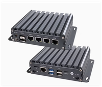 Intel Generasi ke-12 N100 N200 N300 Mini PC Industrial Tanpa Kipas 4 LAN DDR5 16GB Quad Core X86 Linux Komputer Mini Desktop