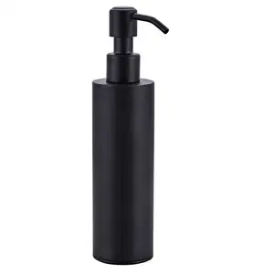 304 Stainless Steel Wall-mounted Manual Black Soap Dispenser 200ML Shampoo Shower Lotion Bottle Soap Dispenser