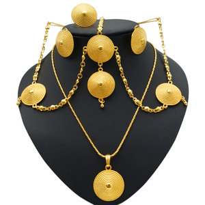 Zhuerrui – ensemble de <span class=keywords><strong>bijoux</strong></span> de maman plaqué or 18 carats, cadeau de fête des mères de haute qualité, dernier Costume italien, <span class=keywords><strong>bijoux</strong></span> de mariée simples HA16112205 - Product Image 6