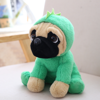 Nouveau design emulational peluche bouledogue français jouet beaux vêtements en peluche chien jouet animal en peluche pour cadeaux