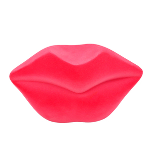 <span class=keywords><strong>Redeco</strong></span> nuevo diseño flocado gran labio rojo figura estatua adornos arte resina labio escultura para regalos decoración del hogar - Product Image 3