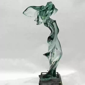 Sculpture abstraite en résine, ornement artistique de forme irrégulière, décoration d'intérieur, cadeau pour salon, entrée, hall d'hôtel - Product Image 2