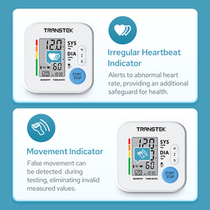 TRANSTEK Máy Đo Huyết Áp Kiểu Cánh Tay Trên Màn Hình Lớn Dùng Tại Nhà Máy Đo Huyết Áp Tự Động Dễ Sử Dụng Thiết Bị Đo Huyết Áp Kỹ Thuật Số - Product Image 6