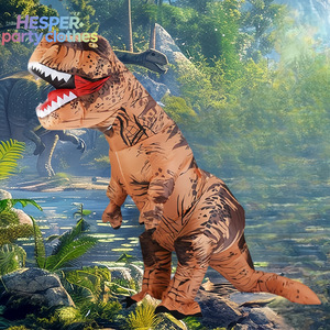 HESPER HI-029 en Stock Disfraz de Mascota de Dinosaurio Inflable Grande para Adulto con Temática Jurásica de Halloween, Detección de Agujas, Unisex Yulong - Product Image 3