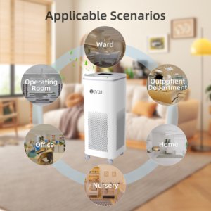 เครื่องฟอกอากาศแบบพกพาพร้อมไส้กรองที่ล้างทำความสะอาดได้ สร้างประจุลบเพื่อทำให้อากาศสดชื่นสำหรับใช้ในสำนักงานและที่บ้าน - Product Image 5
