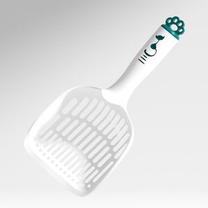 Cuchara para arena para gatos Pala grande de plástico Agujeros pequeños Cuchara para arena para gatos grande y simple - Product Image 1