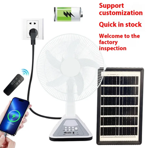 फर्श पर 16-इंच 3-इन-1 इलेक्ट्रिक फैन ऑप्टिकल रिमोट कंट्रोल और सोलर पावर के साथ - Product Image 2