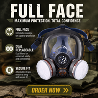 Masque à gaz intégral en caoutchouc réutilisable et lavable CNStrong S100X-3, écologique, avec filtre à charbon actif pour les vapeurs organiques et les gaz