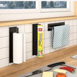 Rts מכירה מגנטית חמה פלוס חוט נייר מגבת מתלה פחמן פלדה מגבת מתלה מקרר גליל נייר דו-צבע אופציונלי - Product Image 6