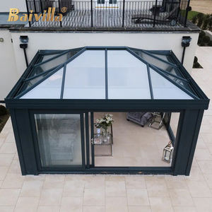 Low-E di Protezione In Vetro Sala Da <span class=keywords><strong>Sole</strong></span> Veranda Casa di Vetro, Prefabbricati In Alluminio Conservatorio 1 Set Per Il Cortile - Product Image 3