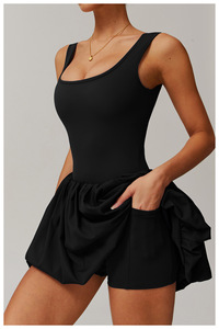 2024 Custom Logo Damen Tennis Wear Kleid mit Ärmeln für Damen und Mädchen Sportswear für Golf und Tennis Short Dress - Product Image 3