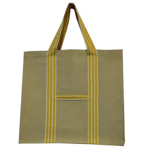 黄麻杂货手提包购物袋可折叠便宜可定制沙滩礼品杂货环保可打印
